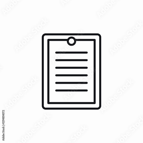 paper list icon sign vector
