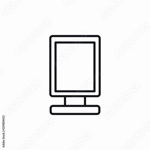 screen stand icon sign vector