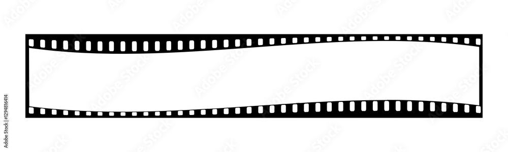 Wave Shape Blank Film Strip, videography elements, cinema reel. Filmstrip without frames representing photography and film concepts isolated transparent background Wave Shape Blank Film Strip, videography elements, cinema reel. Filmstrip without frames representing photography and film concepts isolated transparent background
