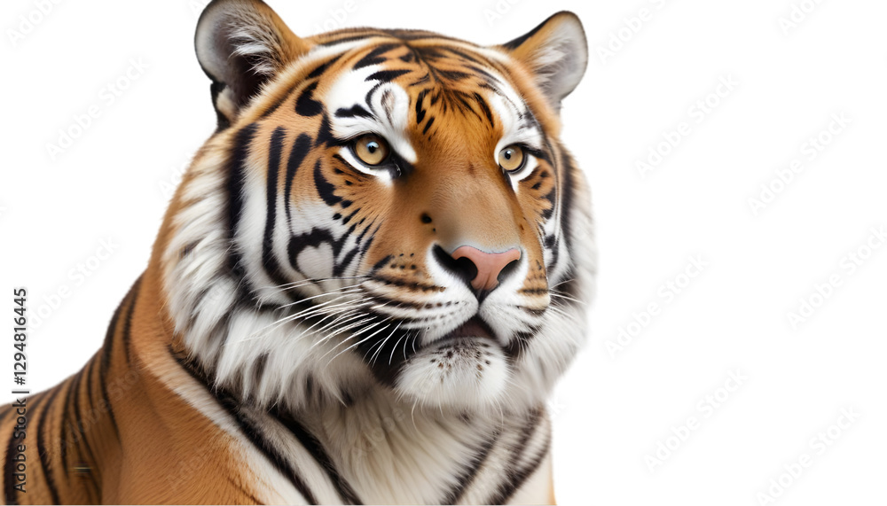Fototapeta premium Realistic Image - Majestic Tiger Portrait, Wildlife, Big Cat
