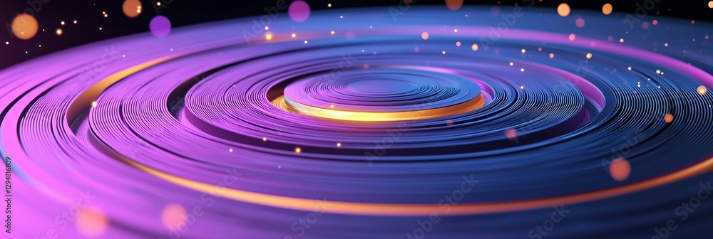 Colorful concentric circles with glowing effects create a mesmerizing abstract visual experience Colorful concentric circles with glowing effects create a mesmerizing abstract visual experience