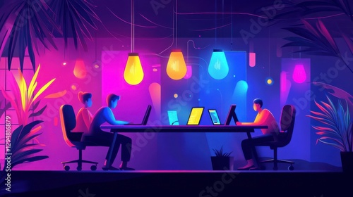 Vibrant Leadership Training in Modern Office Setting