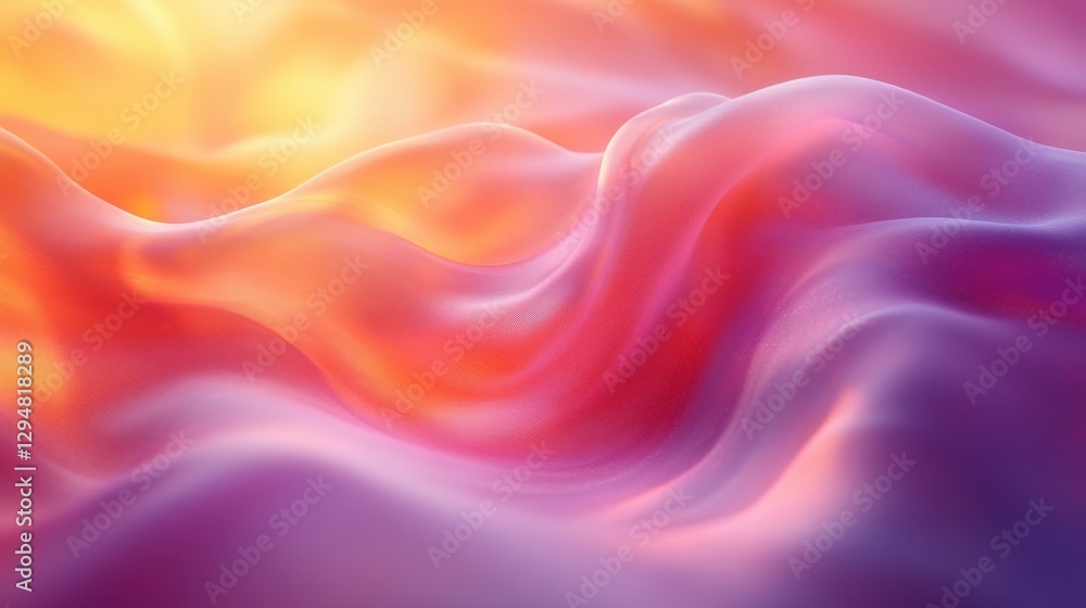 Obraz premium Soft Fluid Waves of Color in Warm Ambient Light Abstract Background