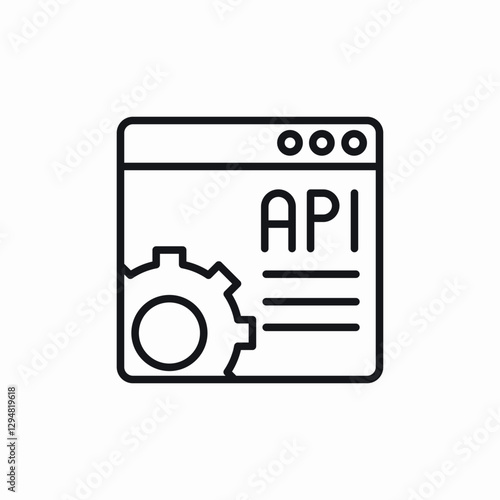 api system icon sign vector