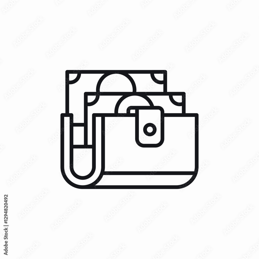 cash wallet icon sign vector cash wallet icon sign vector