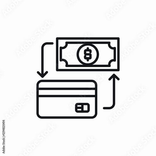 card transactions icon sign vector