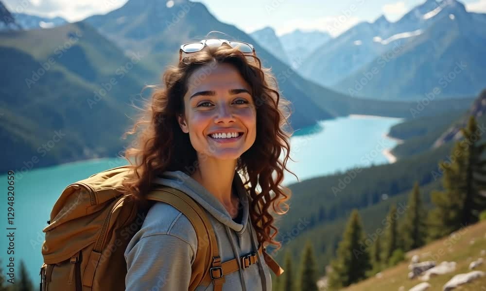Confident Female Solo Traveler Exploring the World Confident Female Solo Traveler Exploring the World