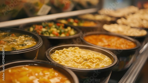 A Delicious Variety of Prepared Foods in a Display Case