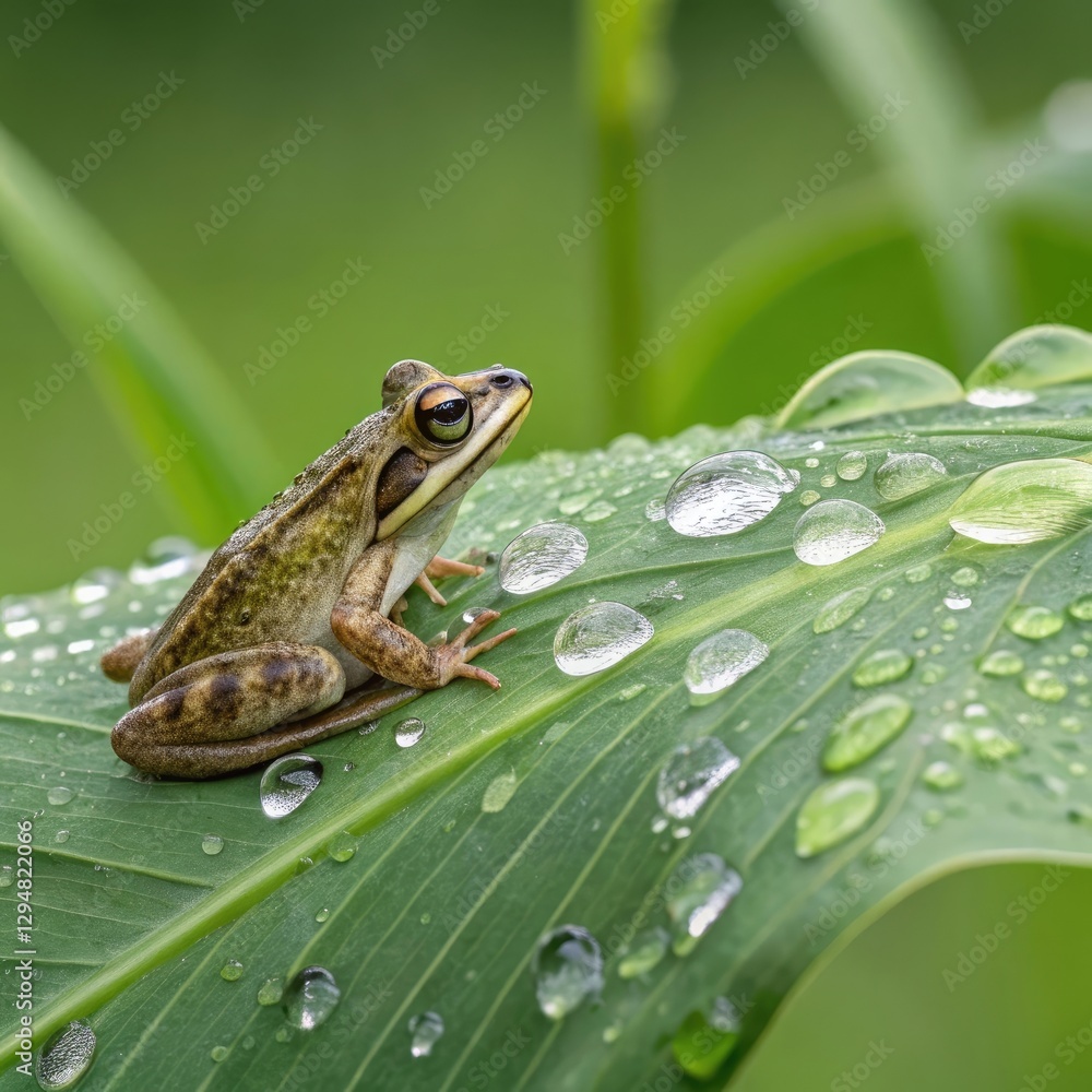 Obraz premium frog on a leaf