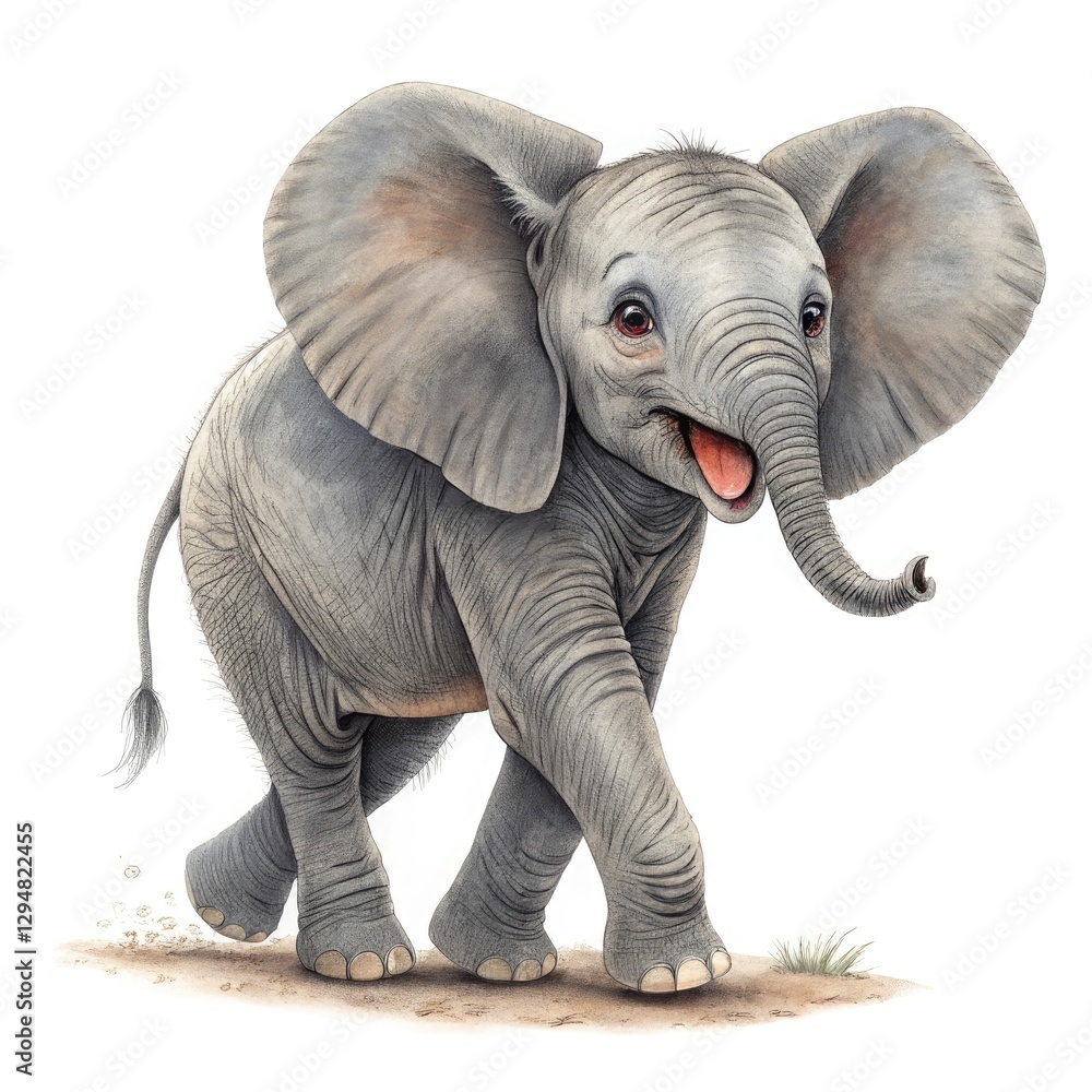 Fototapeta premium elephant isolated on white
