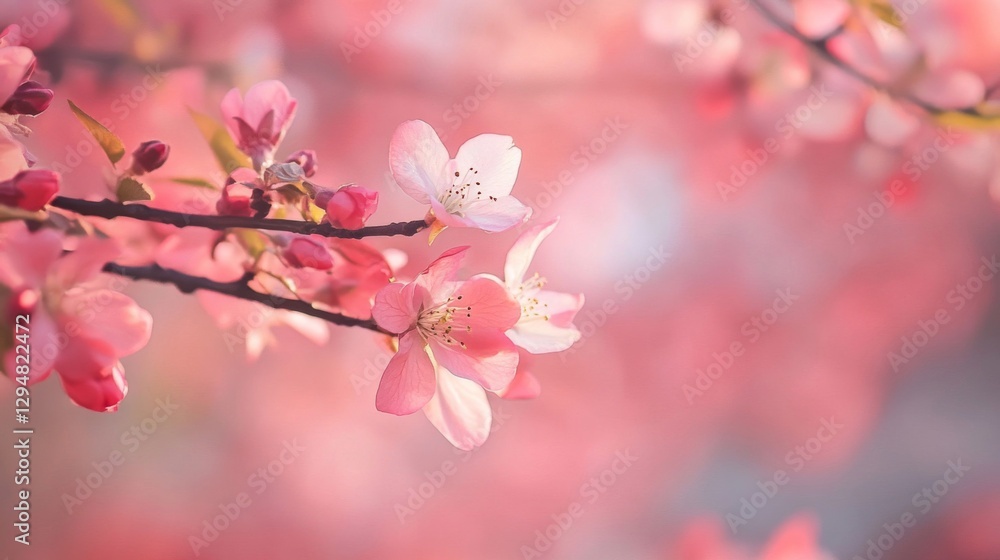 Pink Blossom Close Up Soft Focus Spring Flowers