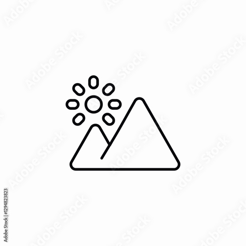 mountain landscape icon sign vector