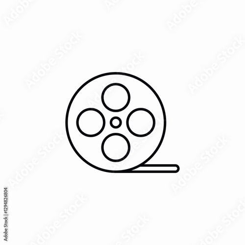 photo roll film icon sign vector