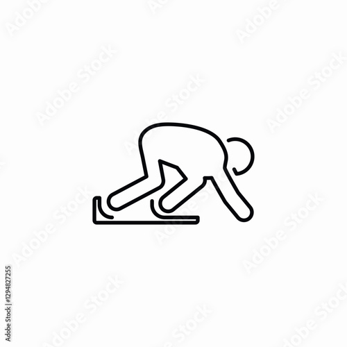 race beginning lane icon sign vector