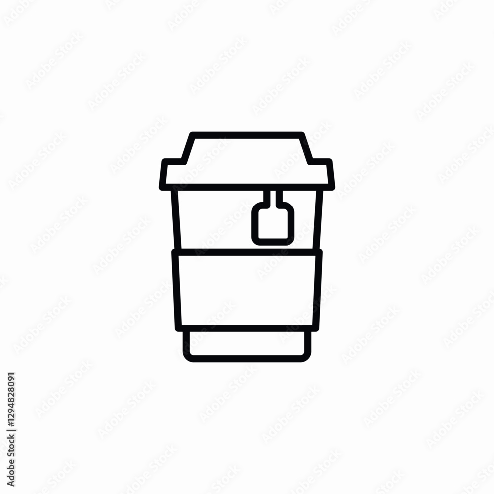 takeaway tea icon sign vector takeaway tea icon sign vector