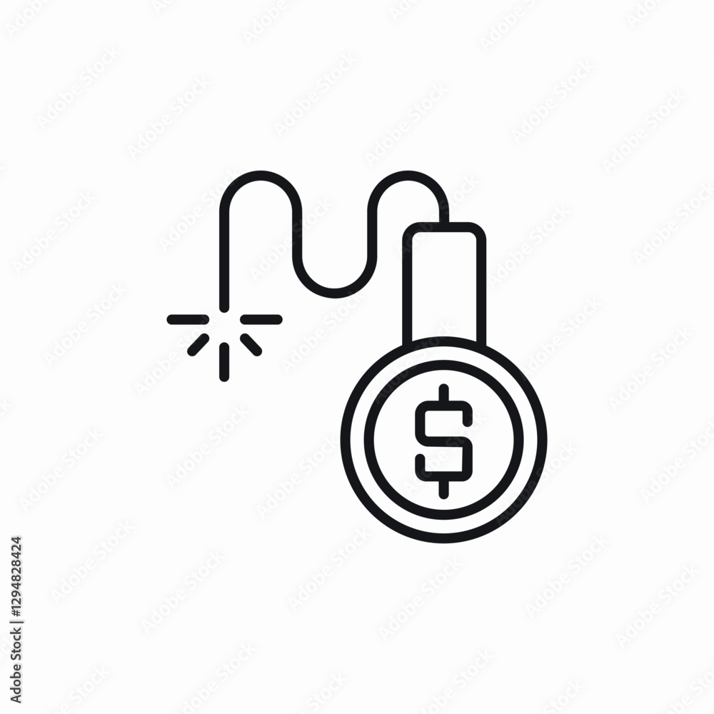 time finances burning icon sign vector time finances burning icon sign vector