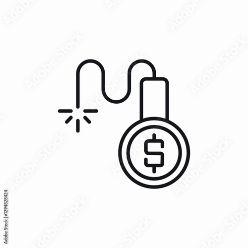 time finances burning icon sign vector
