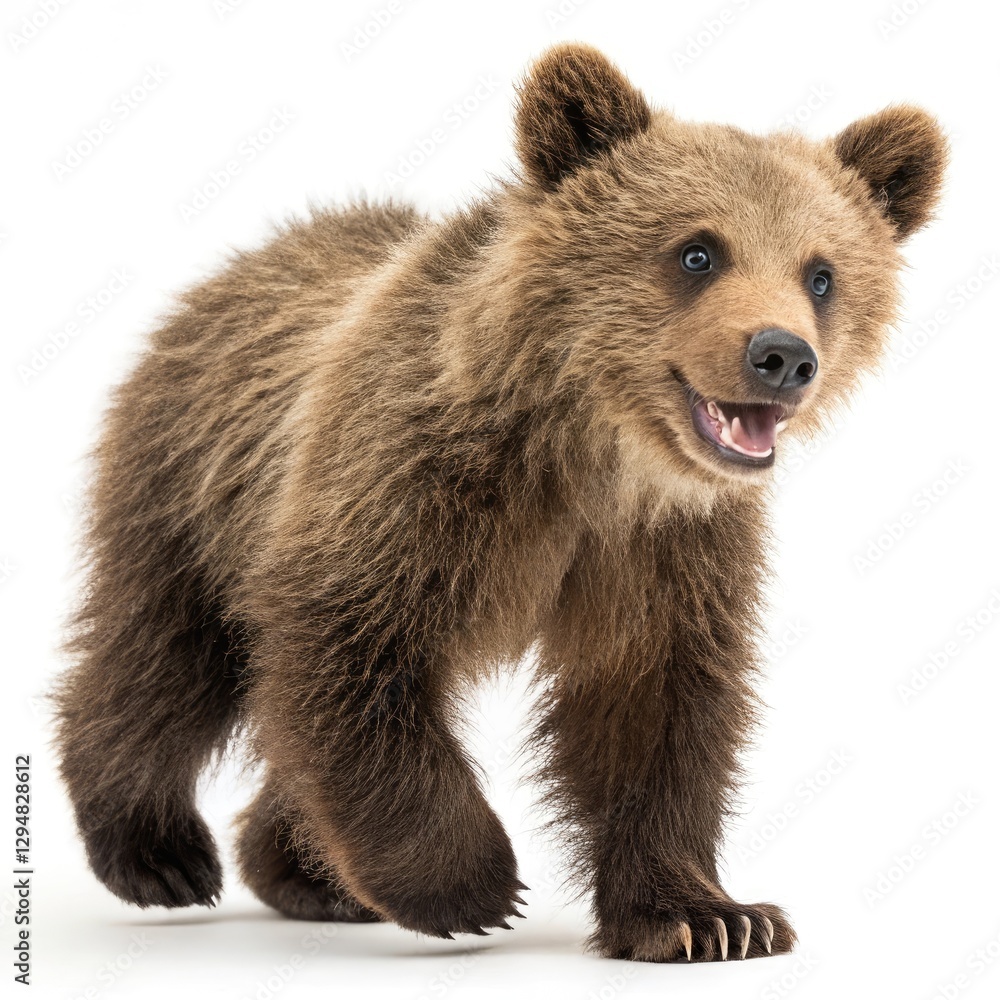 Fototapeta premium brown bear isolated on white