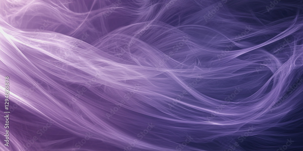 Fototapeta premium Purple abstract background. Light wave texture with iridescent