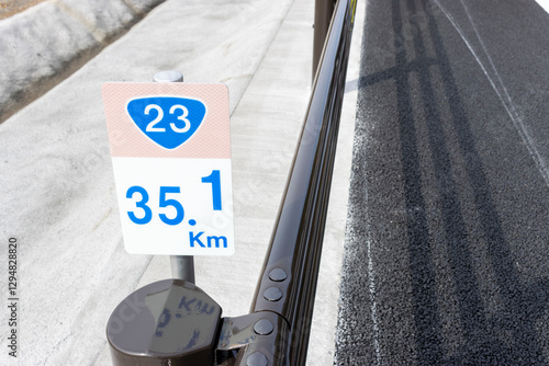 国道23号 名豊道 蒲郡バイパスの距離標