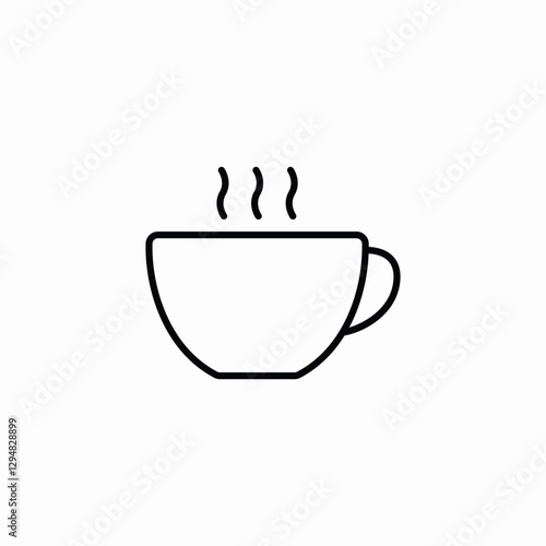 warm beverage sip icon sign vector