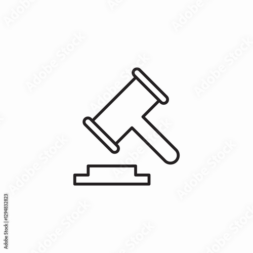 court decision icon sign vector
