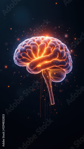 Wallpaper Mural "A dynamic image featuring a human brain with futuristic elements signifying artificial general intelligence (AGI)." Torontodigital.ca