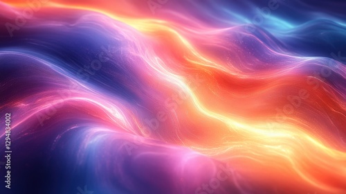 Wallpaper Mural Abstract Colorful Wave Background with Bright Illuminated Texture Torontodigital.ca