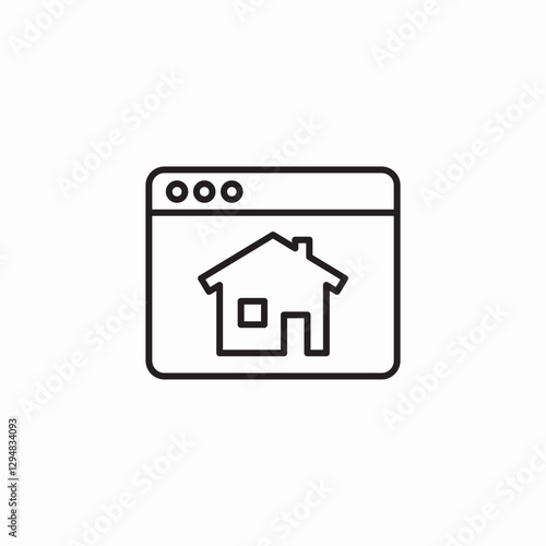 real estate website icon sign vector