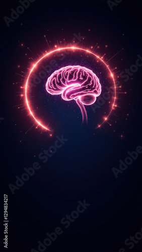 Wallpaper Mural A futuristic depiction of artificial general intelligence with a glowing brain surrounded by light. Torontodigital.ca