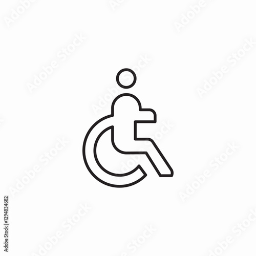 wheelchair facility icon sign vector