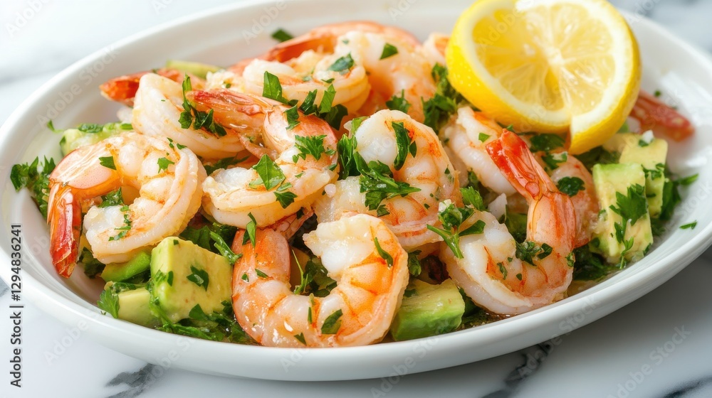 Fresh Avocado Salad with Shrimp and Lemon Vinaigrette Fresh Avocado Salad with Shrimp and Lemon Vinaigrette