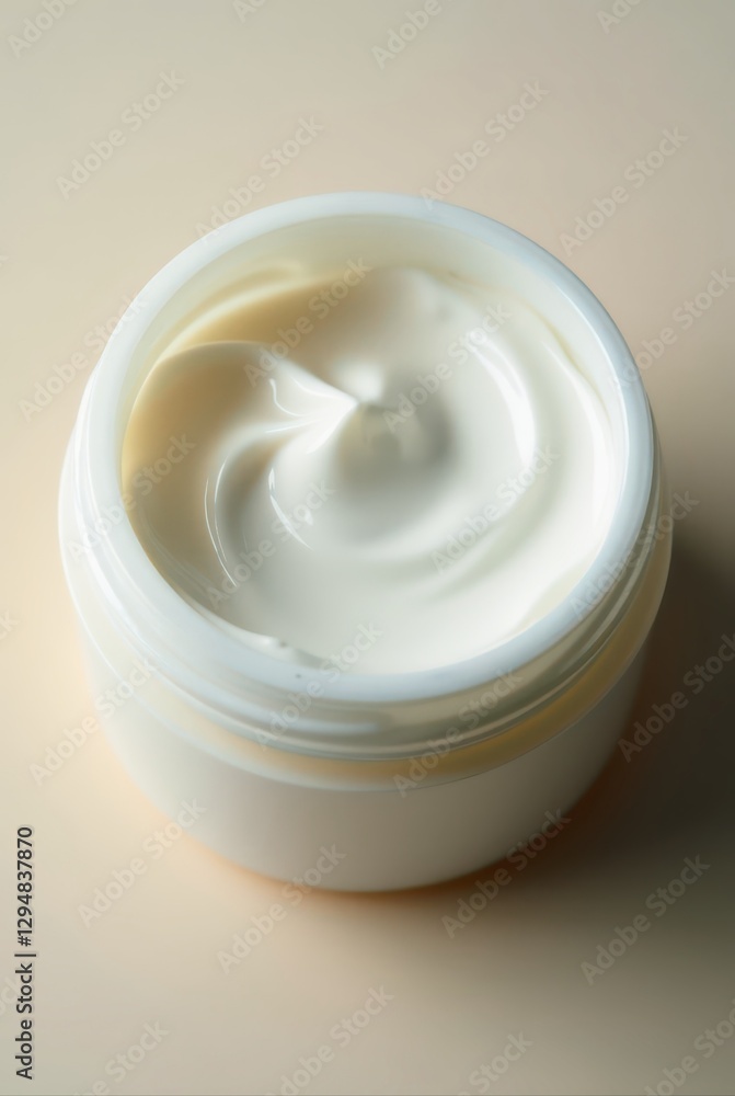 Luxurious cream jar with smooth swirled texture Luxurious cream jar with smooth swirled texture