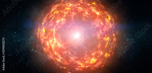 Fototapeta Naklejka Na Ścianę i Meble -  The Big Bang. View from space.. Elements of this image furnished by NASA.