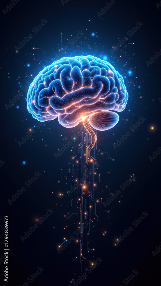 Artificial general intelligence with human brain imagery, illustrating advanced cognitive abilities. Artificial general intelligence with human brain imagery, illustrating advanced cognitive abilities.