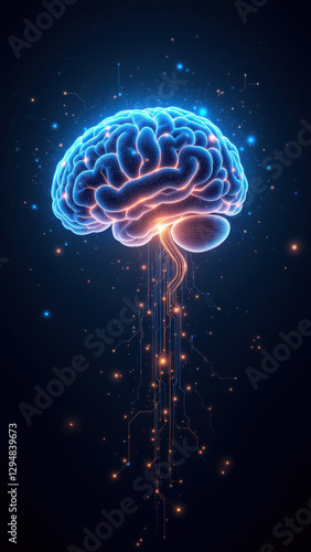 Wallpaper Mural Artificial general intelligence with human brain imagery, illustrating advanced cognitive abilities. Torontodigital.ca