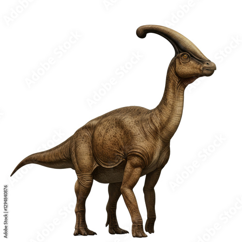 Dinosaur parasaurolophus Isolated on transparent background, Dinosaur PNG 