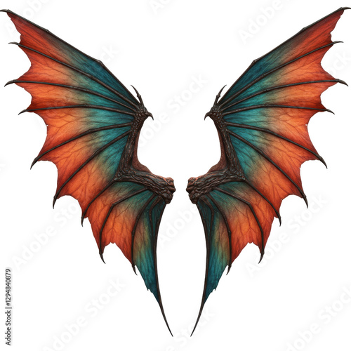 Dragon Wings Isolated on transparent background, Full Wings Of Dragon PNG 