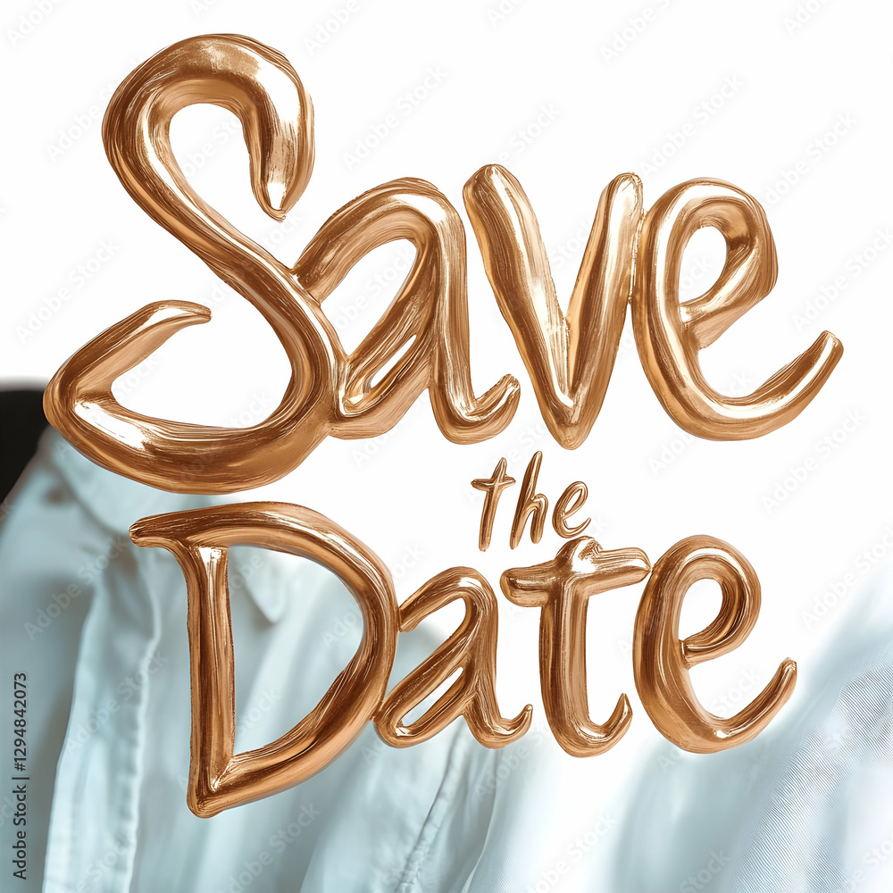 Elegant calligraphy design featuring save the date message for wedding invitations and special events to remember Elegant calligraphy design featuring save the date message for wedding invitations and special events to remember