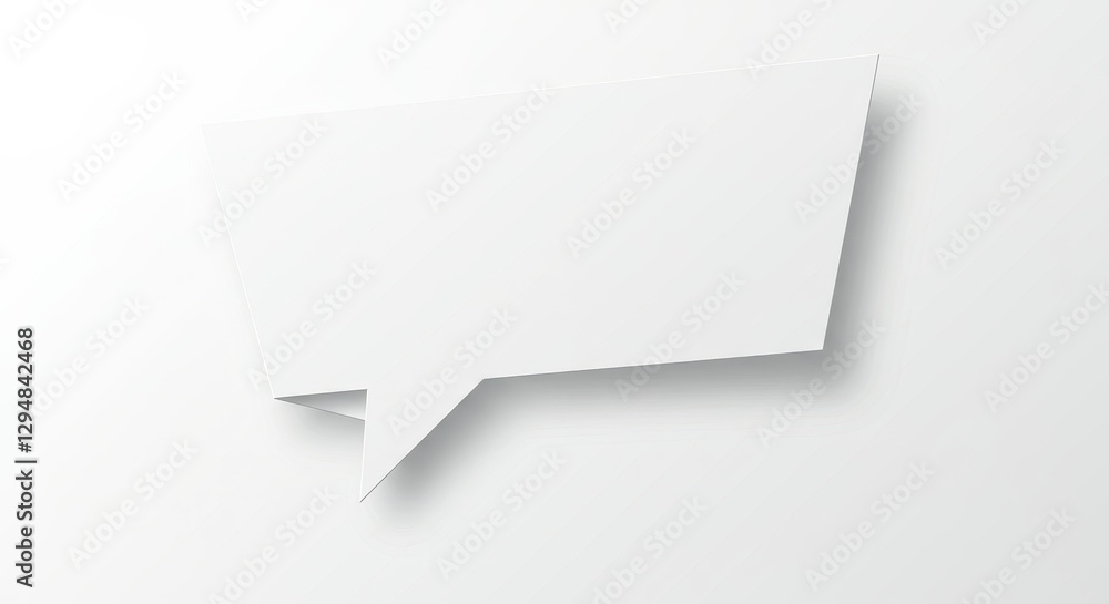 Blank White Speech Bubble on a White Background Blank White Speech Bubble on a White Background