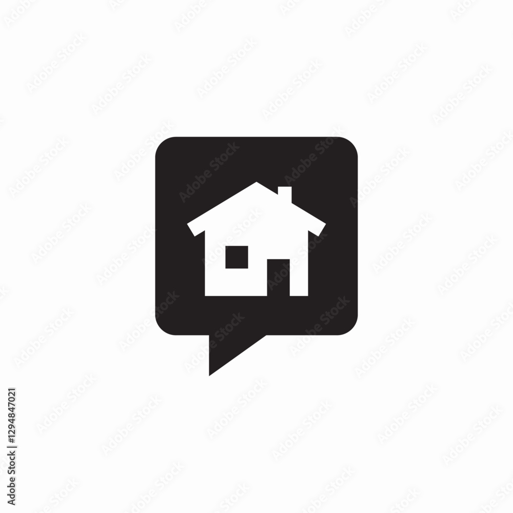housing message notice icon sign vector housing message notice icon sign vector