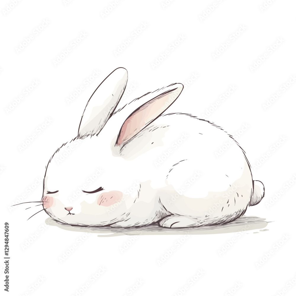 Bunny minimalist flat illustration, featuring a clean design isolated on a white background.
Bunny minimalist flat illustration, featuring a clean design isolated on a white background.