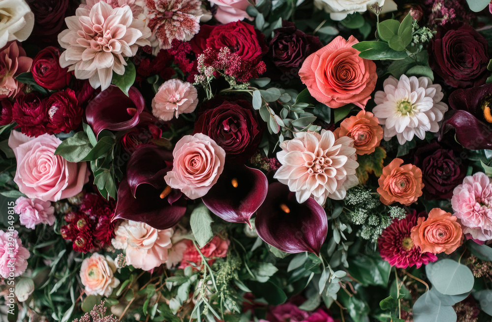 A vibrant arrangement of various flowers showcasing colors and textures. A vibrant arrangement of various flowers showcasing colors and textures.