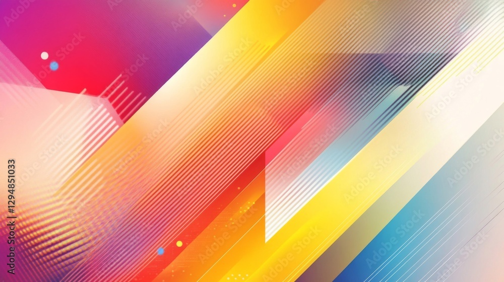 Obraz premium Abstract Colorful Geometric Background with Vibrant Lines and Shapes