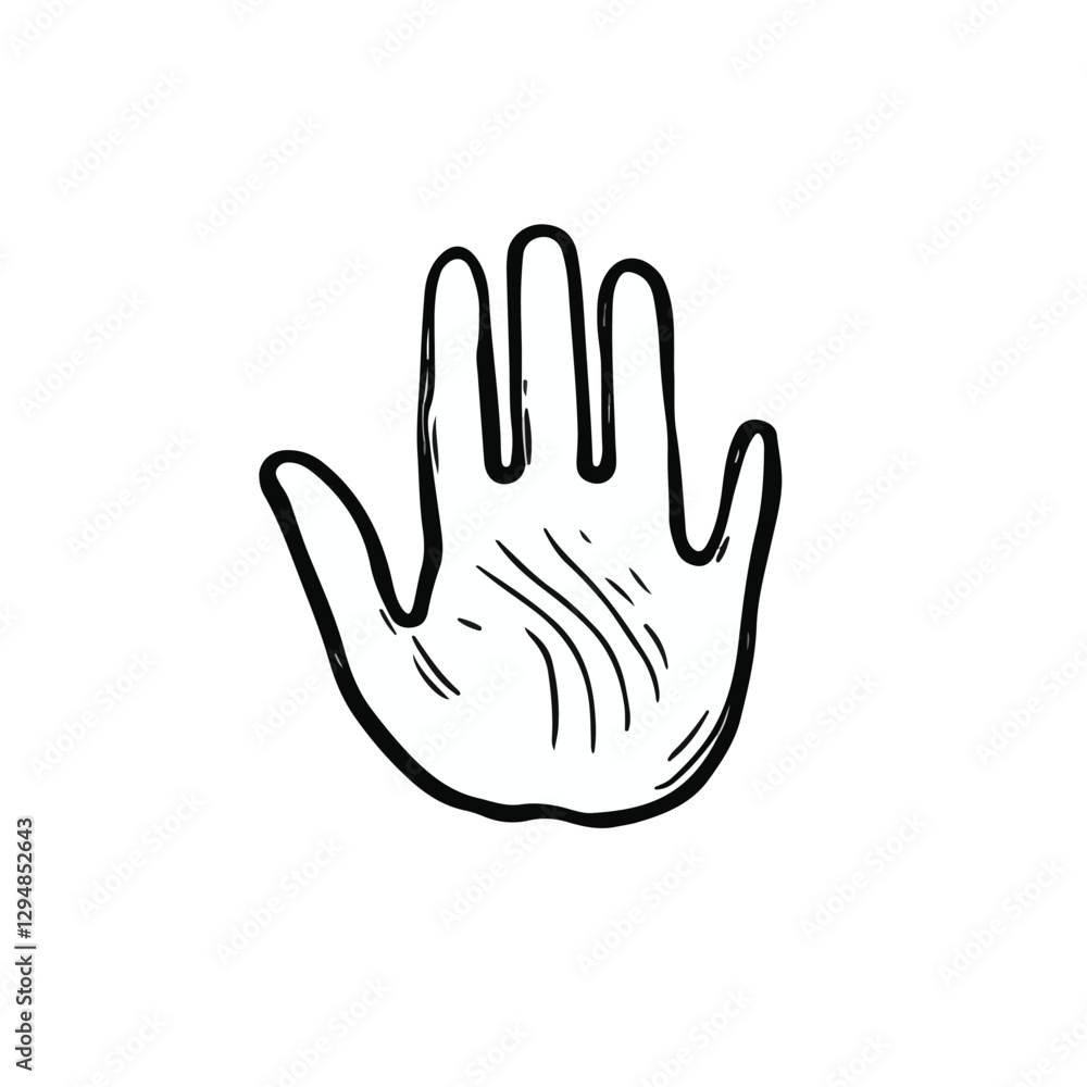 Handprint art displays creativity and expression in monochrome tones, A monochrome handprint against a white background highlights human identity, symbolizing individuality and personal identificatio Handprint art displays creativity and expression in monochrome tones, A monochrome handprint against a white background highlights human identity, symbolizing individuality and personal identificatio