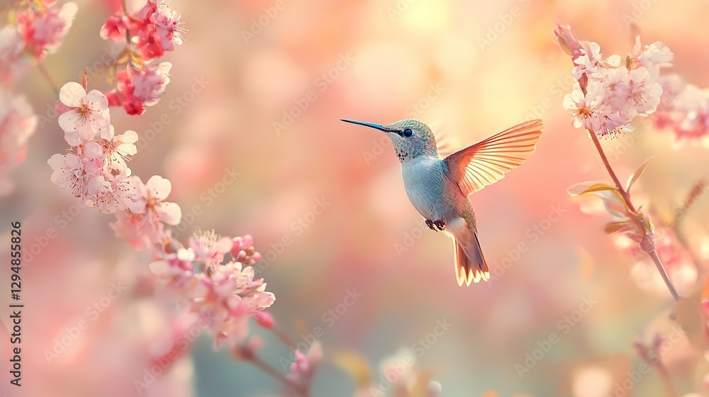 Fototapeta premium Hummingbird on a flower
