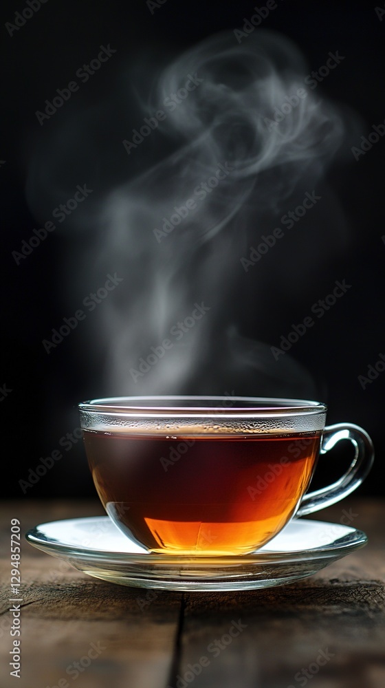 cup of tea on black cup of tea on black