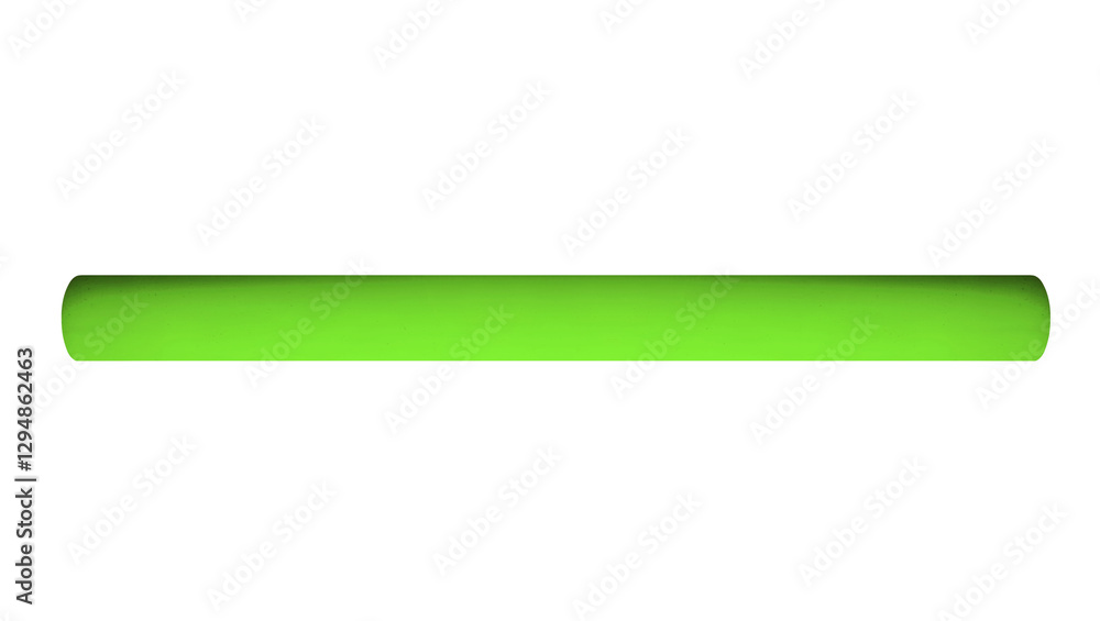 Horizontal green column roller. On isolated transparent background. Horizontal green column roller. On isolated transparent background.