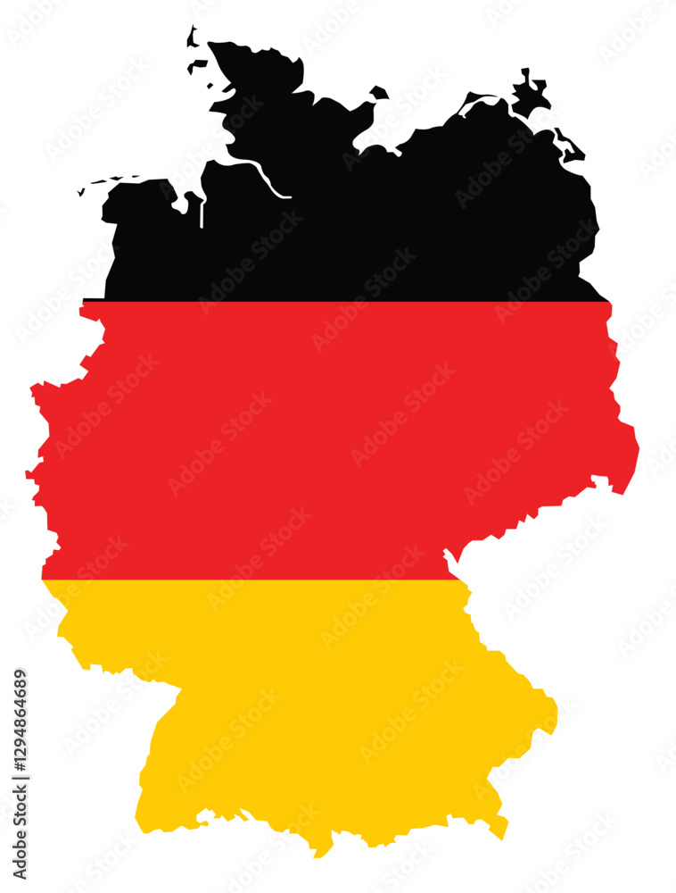 Obraz premium Maps of Germany with Germany Flag Europe Country