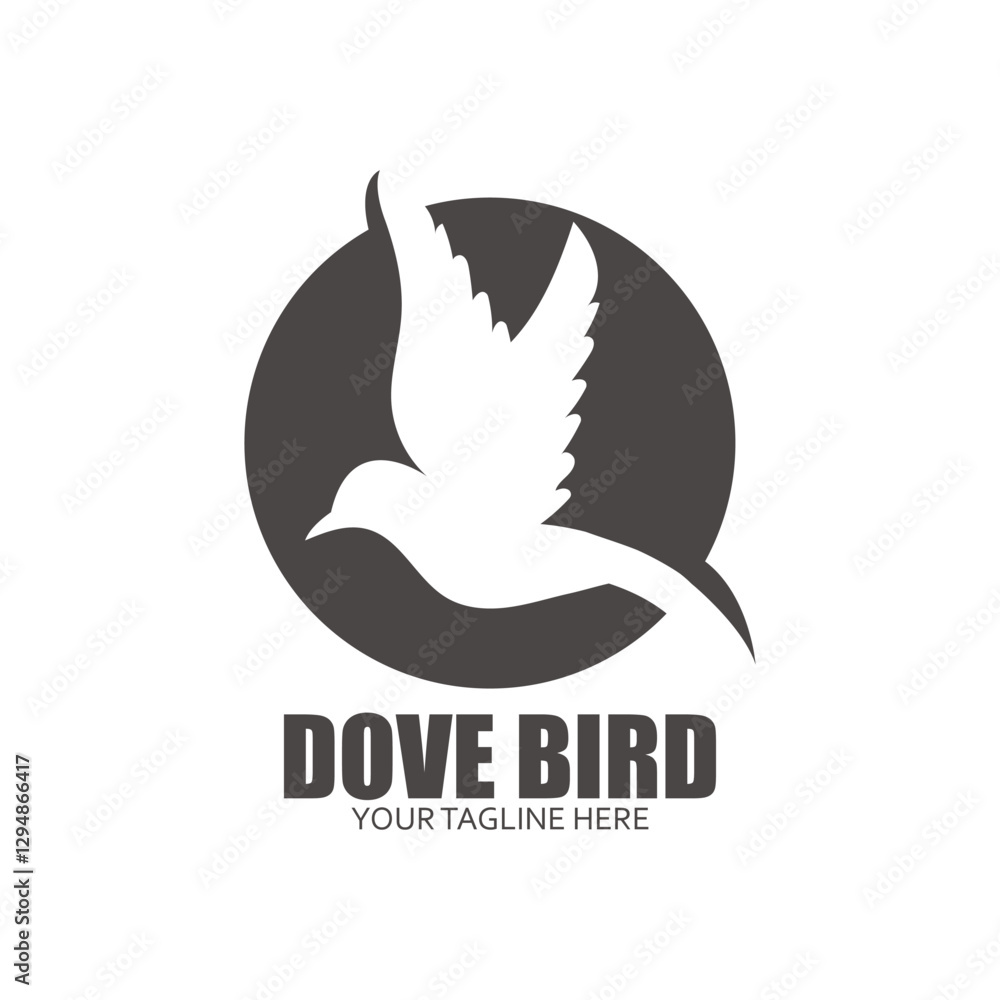 Fototapeta premium Bird wing Dove icon Template vector illustration